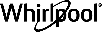 Whirlpool logo with a circular swirl design.